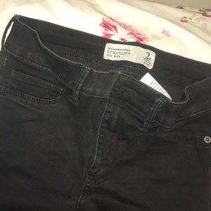 Abercrombie mid rise black jeans